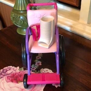DOLL WHEELCHAIR AND CAST SET